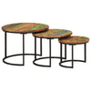 Nesting Tables 3 pcs Solid Wood Reclaimed