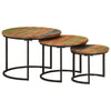 Nesting Tables 3 pcs Solid Wood Reclaimed