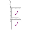 Drying Rack for Balcony 89x25x(60-95) cm Aluminium