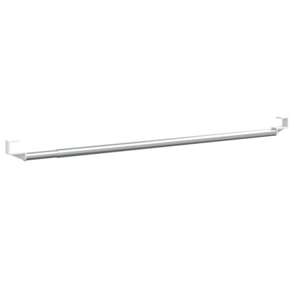 Curtain Rails 2 pcs White and Silver 60-105 cm Aluminium