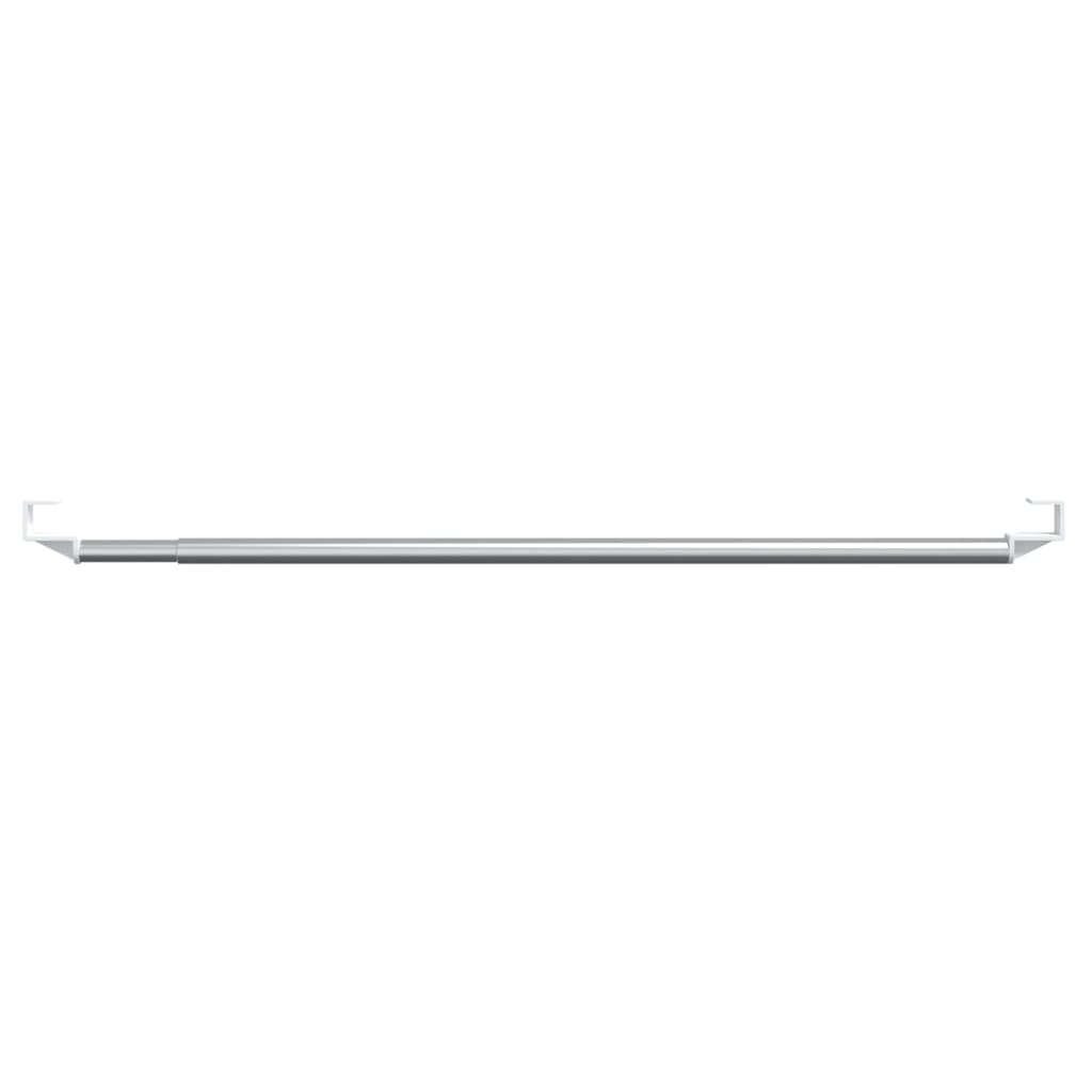 Curtain Rails 2 pcs White and Silver 60-105 cm Aluminium