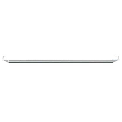 Curtain Rails 2 pcs White and Silver 60-105 cm Aluminium
