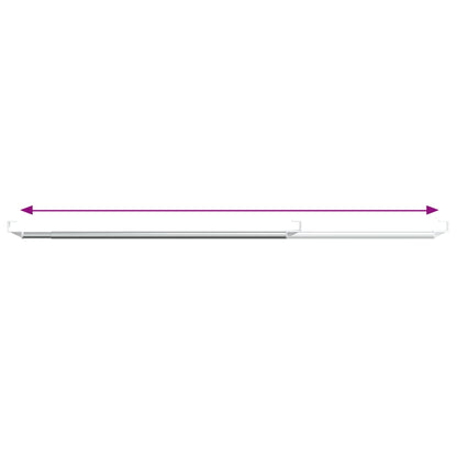 Curtain Rails 2 pcs White and Silver 60-105 cm Aluminium