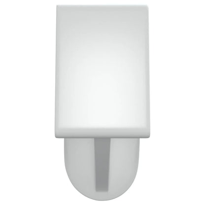 Curtain Rails 2 pcs White and Silver 60-105 cm Aluminium