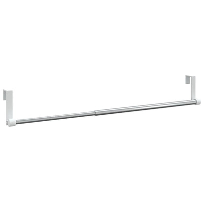 Curtain Rails 2 pcs White and Silver 40-60 cm Aluminium