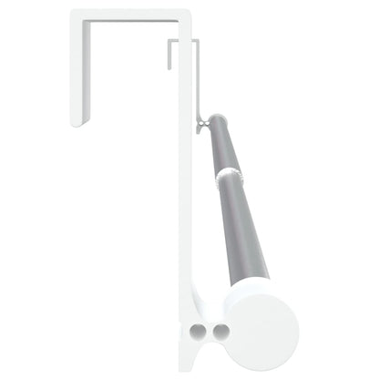Curtain Rails 2 pcs White and Silver 40-60 cm Aluminium