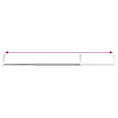 Curtain Rails 2 pcs White and Silver 40-60 cm Aluminium