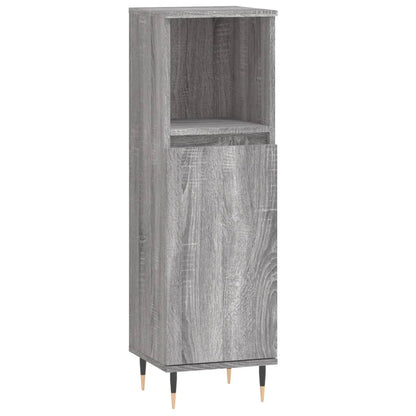 3 Piece Bathroom Cabinet Set Grey Sonoma Engineered Wood