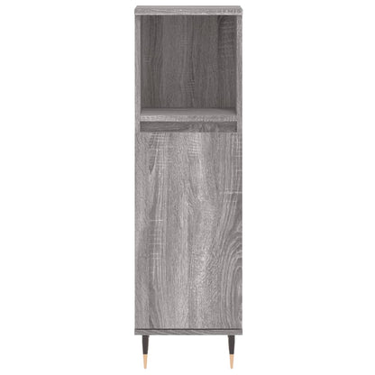 3 Piece Bathroom Cabinet Set Grey Sonoma Engineered Wood