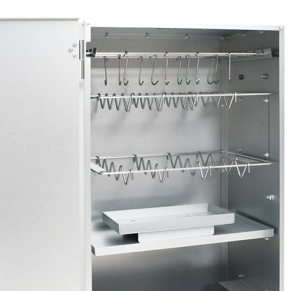 BBQ Oven Smoker with Wood Chips 44.5x29x83 cm Galvanised steel