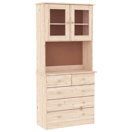 Highboard ALTA 77x35x165 cm Solid Wood Pine