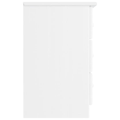Bedside Cabinet ALTA White 41x35x55.5 cm Solid Wood Pine