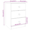 Bedside Cabinet ALTA White 41x35x55.5 cm Solid Wood Pine