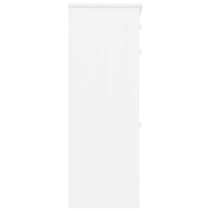 Shoe Cabinet ALTA White 77x35x96 cm Solid Wood Pine