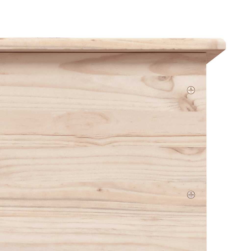 Storage Chest with Wheels ALTA 73x39.5x43 cm Solid Wood Pine
