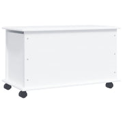 Storage Chest with Wheels ALTA White 73x39.5x44 cm Solid Wood Pine