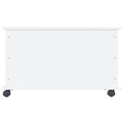 Storage Chest with Wheels ALTA White 73x39.5x44 cm Solid Wood Pine