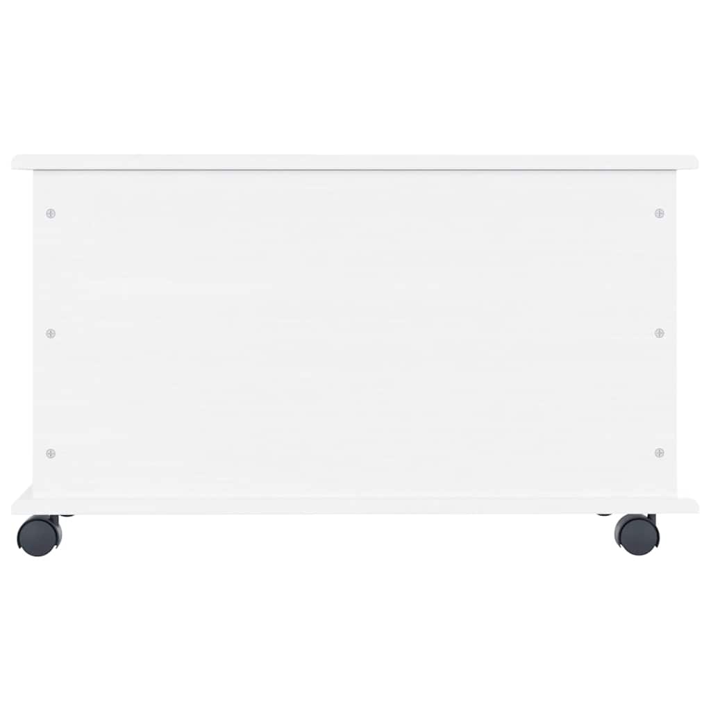 Storage Chest with Wheels "ALTA" White 73x39,5x43 cm Solid Wood Pine
