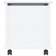 Storage Chest with Wheels ALTA White 73x39.5x44 cm Solid Wood Pine