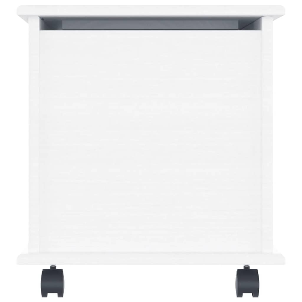 Storage Chest with Wheels "ALTA" White 73x39,5x43 cm Solid Wood Pine