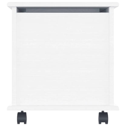 Storage Chest with Wheels "ALTA" White 73x39,5x43 cm Solid Wood Pine