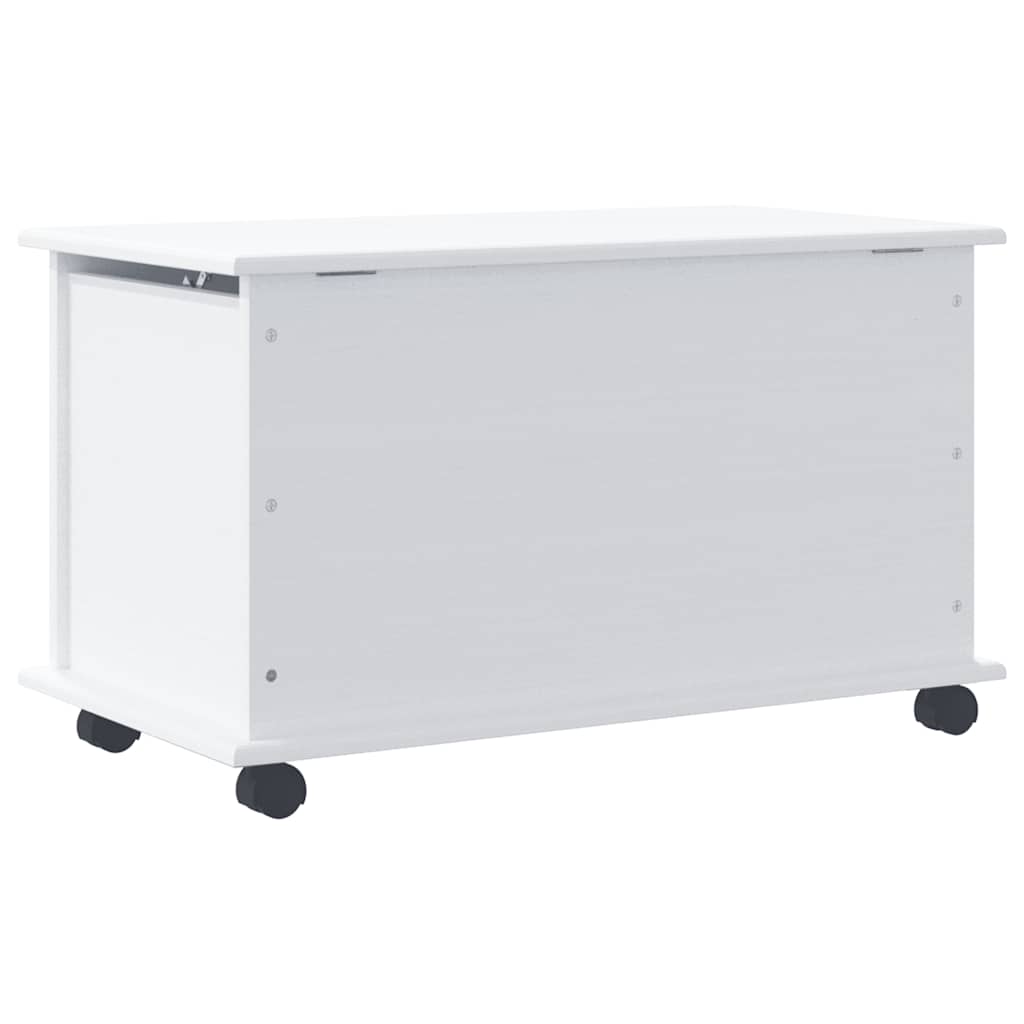 Storage Chest with Wheels "ALTA" White 73x39,5x43 cm Solid Wood Pine