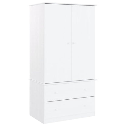 Wardrobe ALTA White 90x55x170 cm Solid Wood Pine