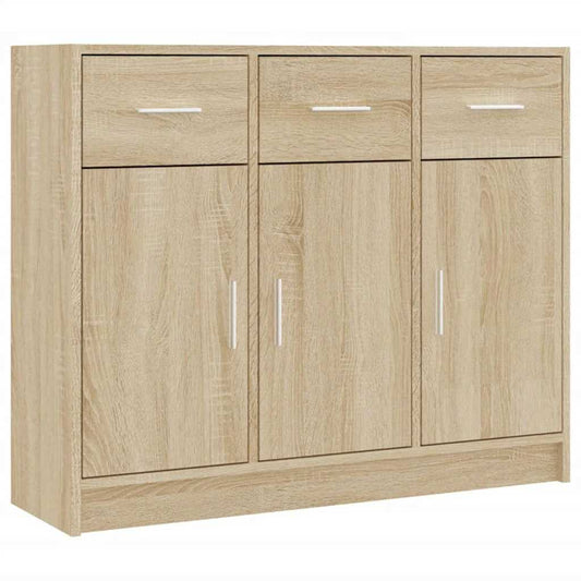 Sideboard Sonoma Oak 91x28x75 cm Engineered Wood