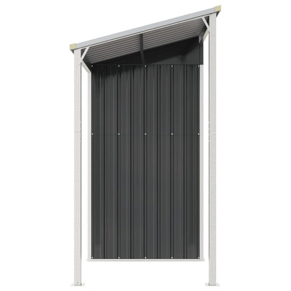 Garden Shed with Extended Roof Anthracite 277x110.5x181 cm Steel