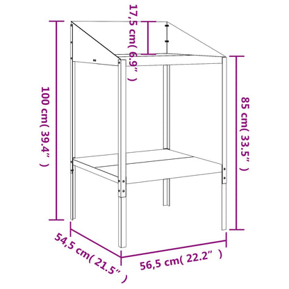 Plant Stand Anthracite 56.5x54.5x100 cm Galvanised Steel