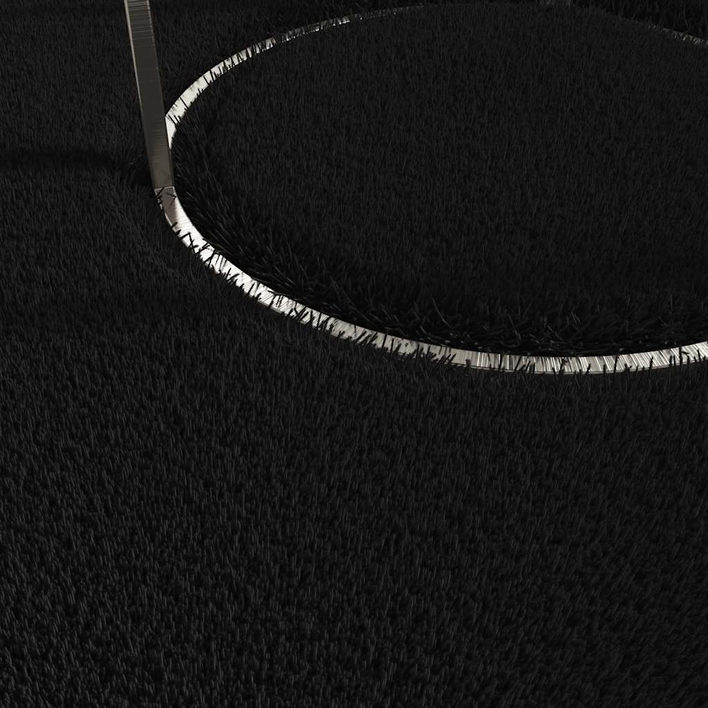 Washable Rug Soft Shaggy Black 160x230 cm Anti Slip (US Only)