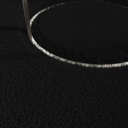 Washable Rug Soft Shaggy Black 160x230 cm Anti Slip (US Only)