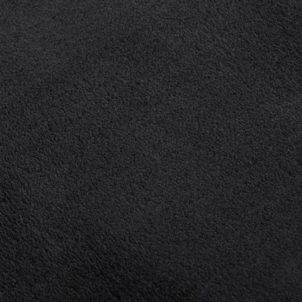 Washable Rug Soft Shaggy Black 160x230 cm Anti Slip (US Only)