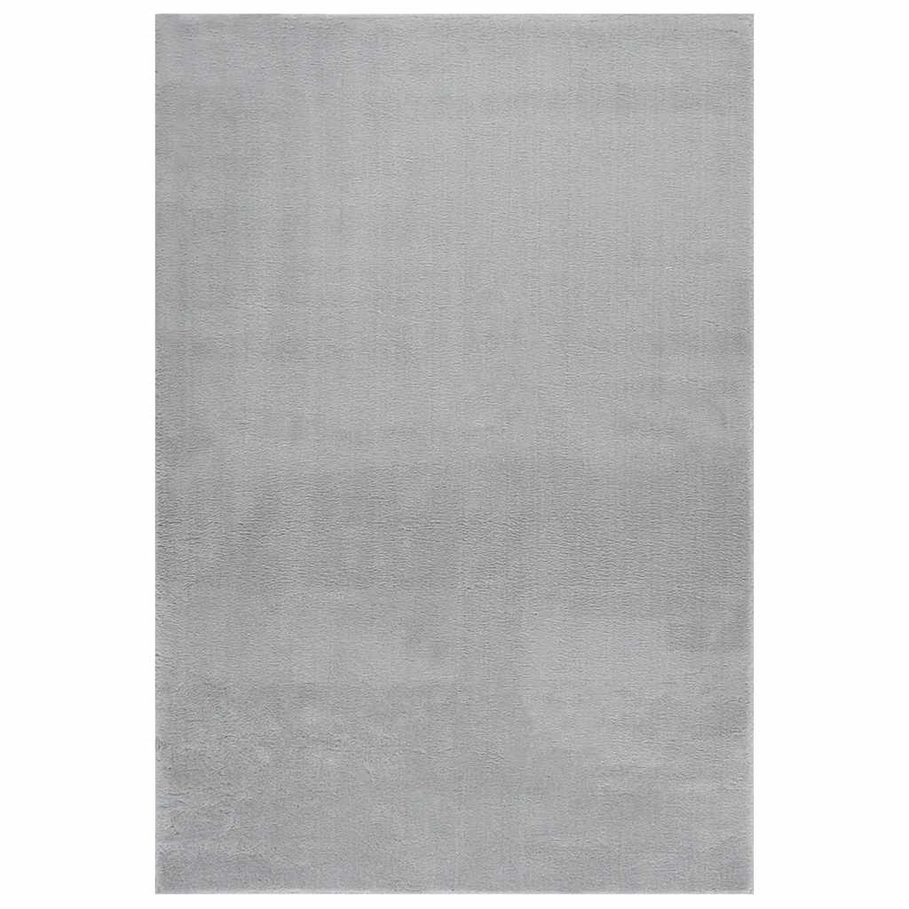 Washable Rug Soft Shaggy Grey 160x230 cm Anti Slip (US Only)