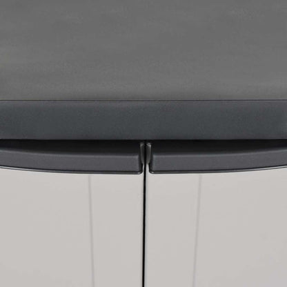 Outdoor Storage Cabinet Grey and Black 65x37x85 cm PP