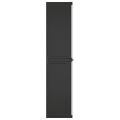 Outdoor Storage Cabinet Grey and Black 65x37x165 cm PP