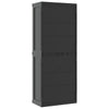 Outdoor Storage Cabinet Gray and Black 25.6"x14.6"x65" PP
