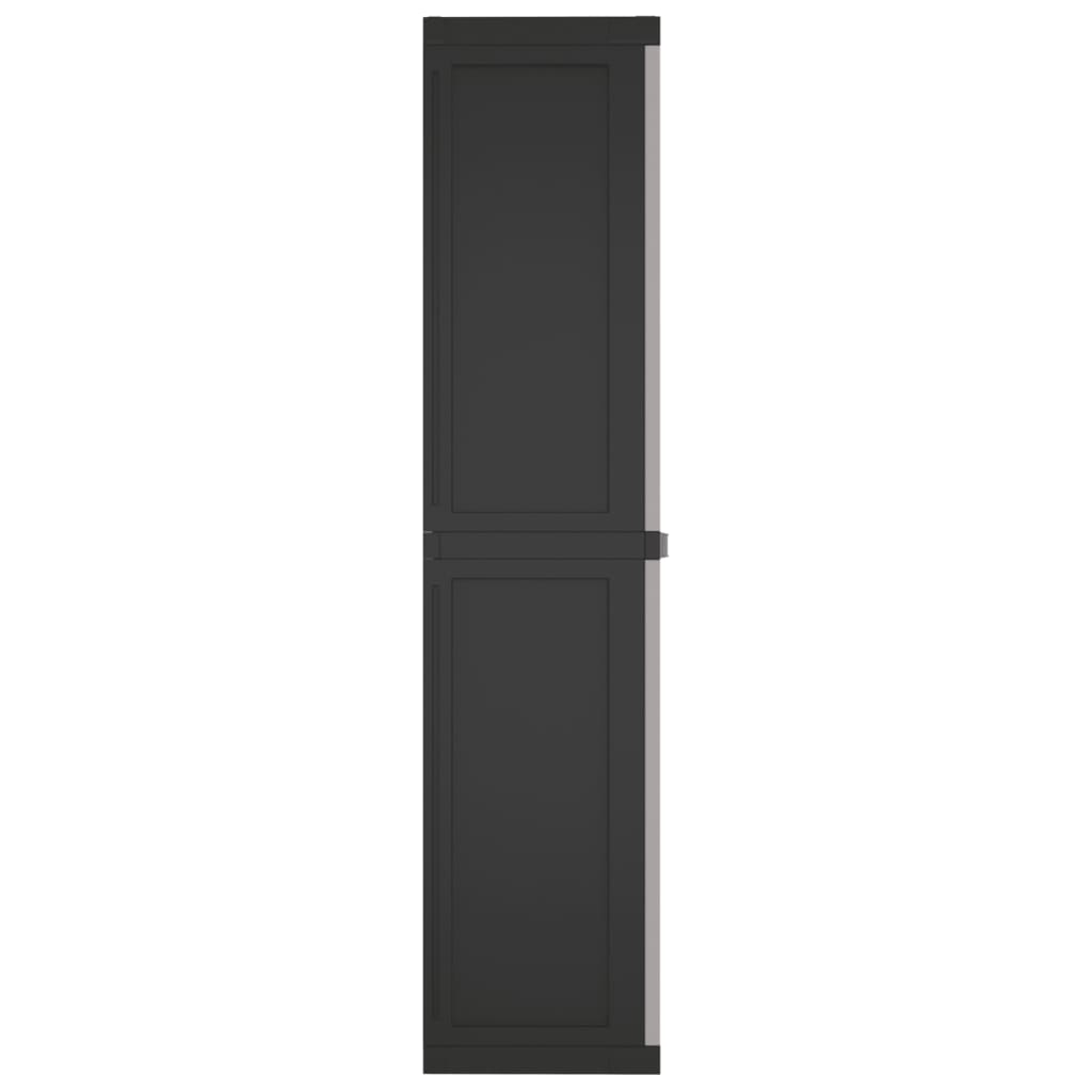 Outdoor Storage Cabinet Grey and Black 97x37x165 cm PP