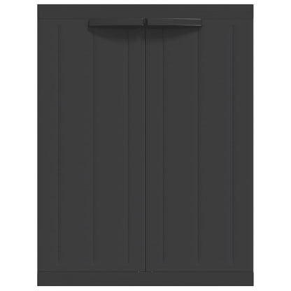 Outdoor Storage Cabinet Black 65x37x85 cm PP