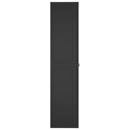 Outdoor Storage Cabinet Black 65x37x165 cm PP