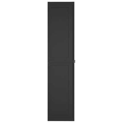 Outdoor Storage Cabinet Black 65x37x165 cm PP