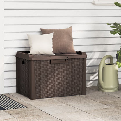 Garden Storage Box Brown 125 L PP