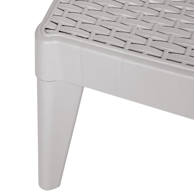 Sun Lounger Grey 186x60x29 cm PP