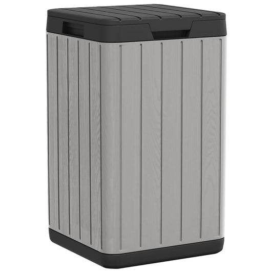 Outdoor Garbage Bin Grey 38x38x65 cm PP