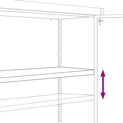 File Cabinet Light Grey 90x40x70 cm Steel