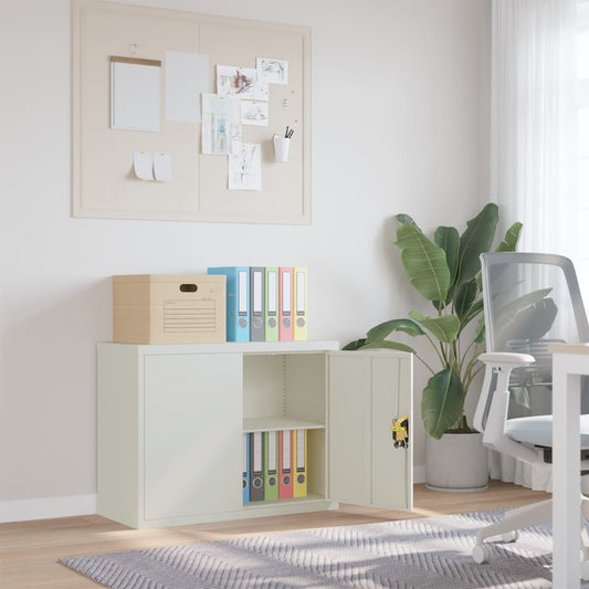 File Cabinet Light Grey 90x40x70 cm Steel