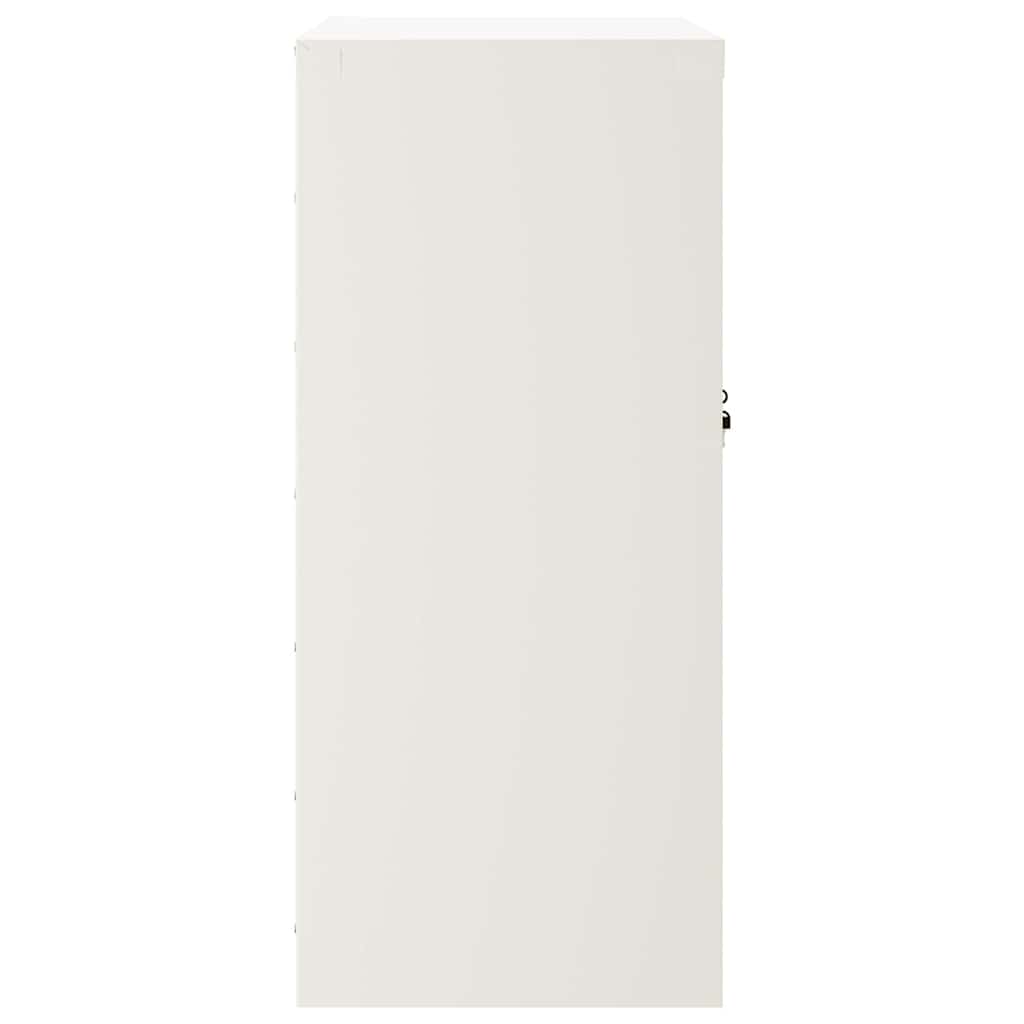 File Cabinet White 79x40x90 cm Steel