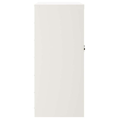 File Cabinet White 79x40x90 cm Steel