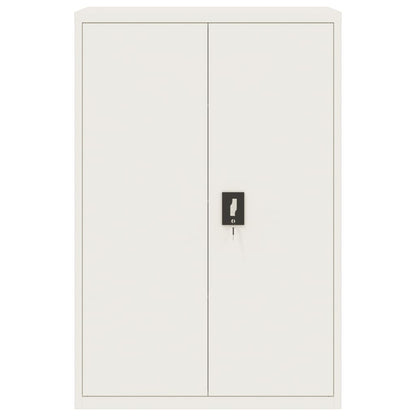 File Cabinet White 90x40x140 cm Steel