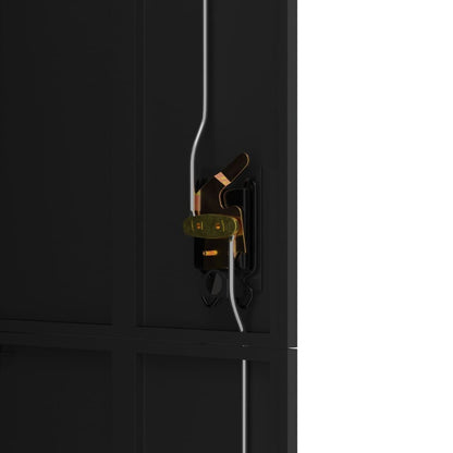 File Cabinet Black 90x40x180 cm Steel